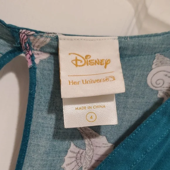 Torrid- Her Universe Teal Seashell Print Romper - Picture 3 of 7